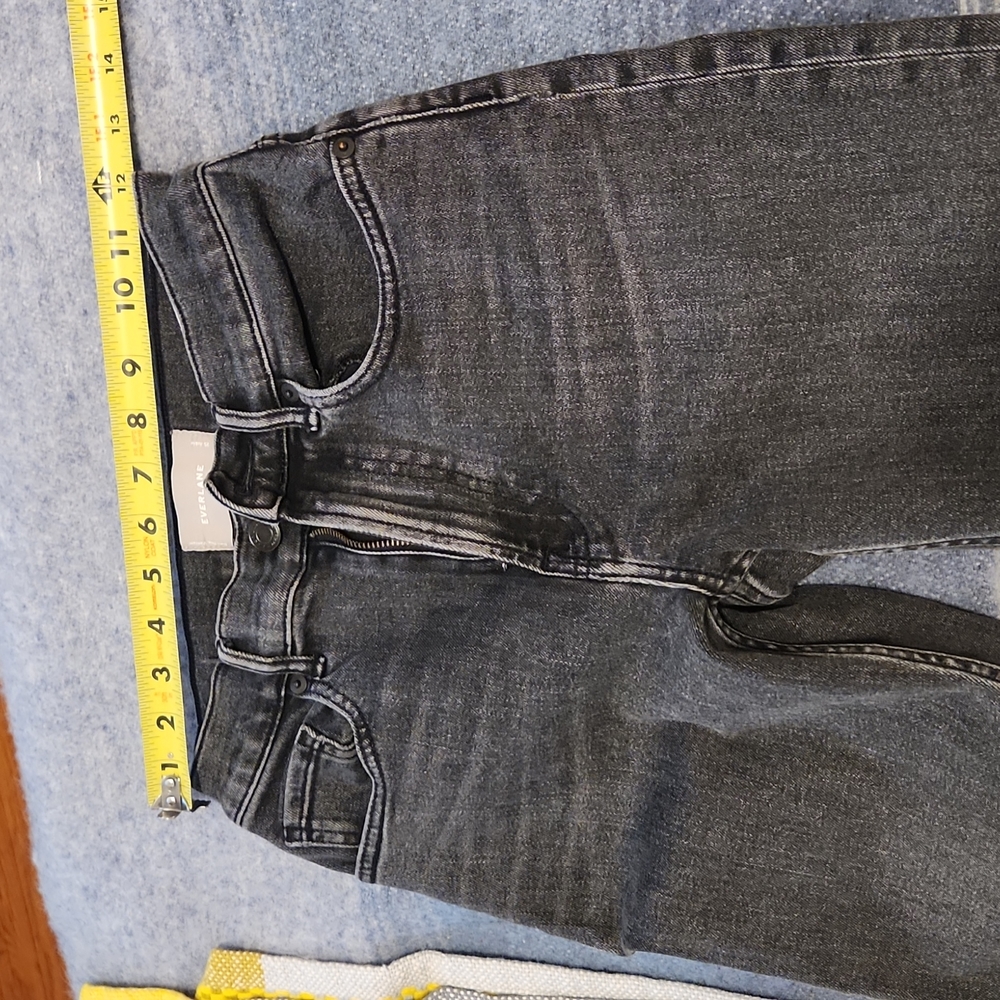 Everlane Jeans High Rise Straight Leg Black